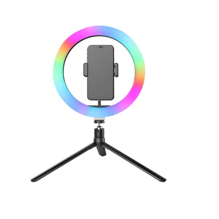 Suppliers Wholesale RGB selfie ring light 10 inch 14 inch 18 inch phone selfie led ring light with tripod stand