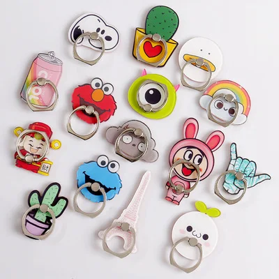 

New cartoon mobile phone holder ring buckle can rotate 360 degrees lazy acrylic mobile phone holder