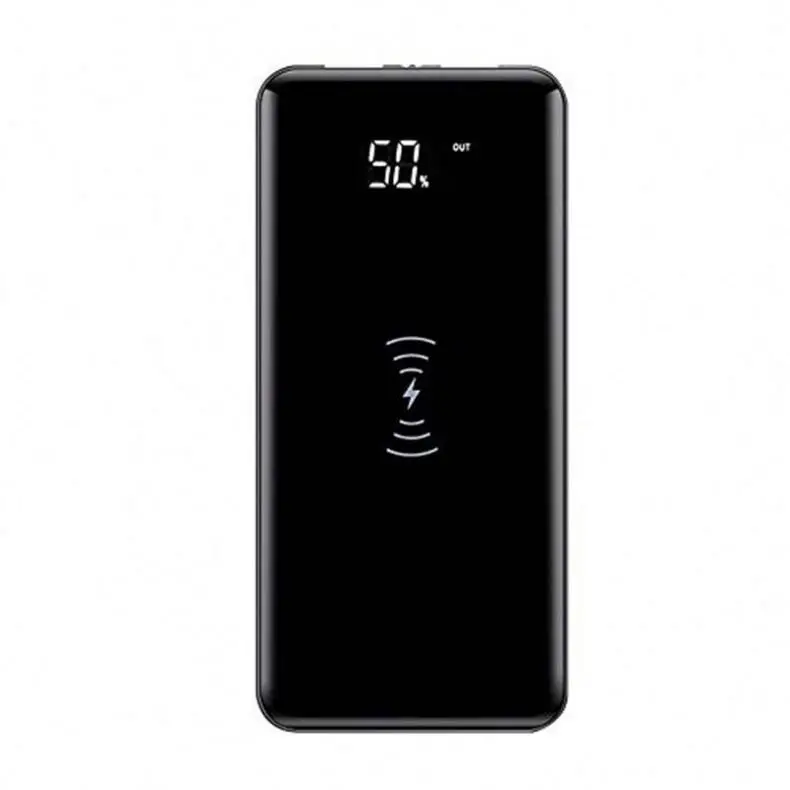 

Portable Wireless Power Bank 20000 mah High Capacity Wireless Powerbank Bank Power, Black