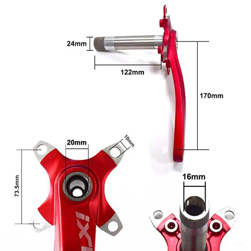 

Bicycle Crank Set IXF 104 BCD CNC Ultralight Crank Arm MTB/Road Bicycle Crankset With BB Crank for Bicycle Accessories Bike Part