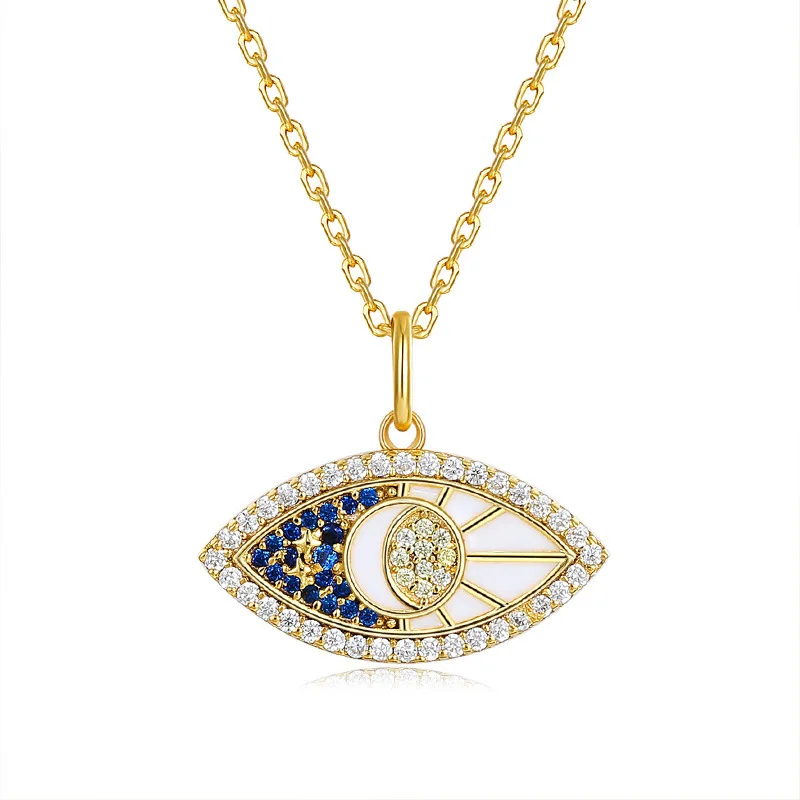 

New Design Fashion Women Eye Gold Pendant Necklaces jewelry 2021