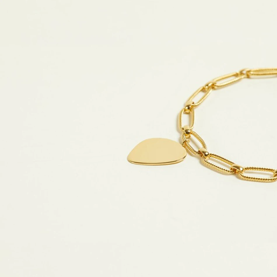 

wholesale fashion jewelry 925 sterling silver 14k gold plated designer coin chain bracelet for women