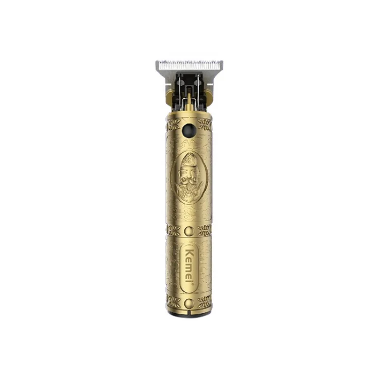 

Gold Hair Trimmer Kemei KM-700B New 0mm Electric Hair Trimmer Rechargeable Haircut Machine Razor