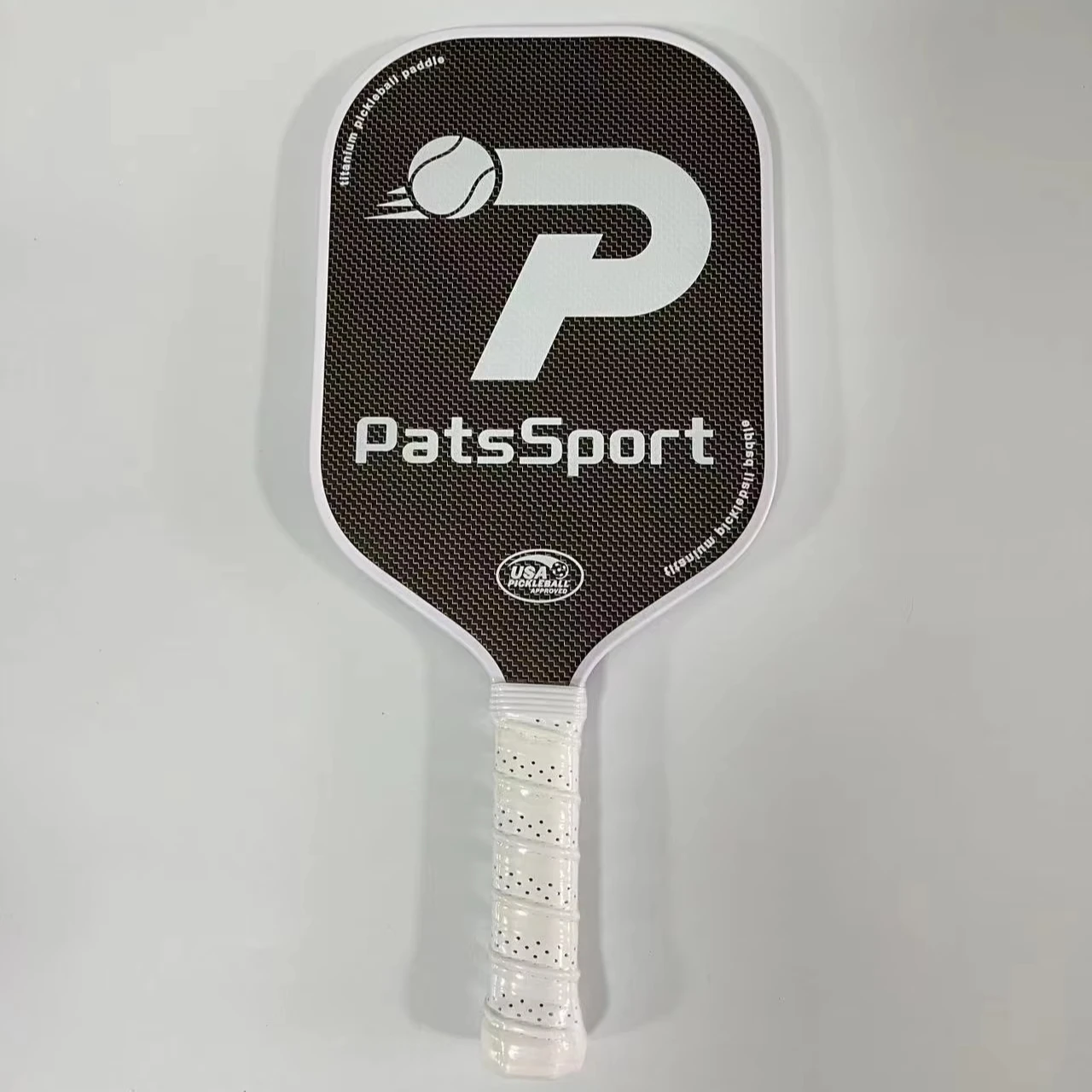 High Quality OEM Thermoformed Titanium Carbon Fiber Pickleball Paddle Racket 16mm Thickness USAPA Approved Factory Dropshipping