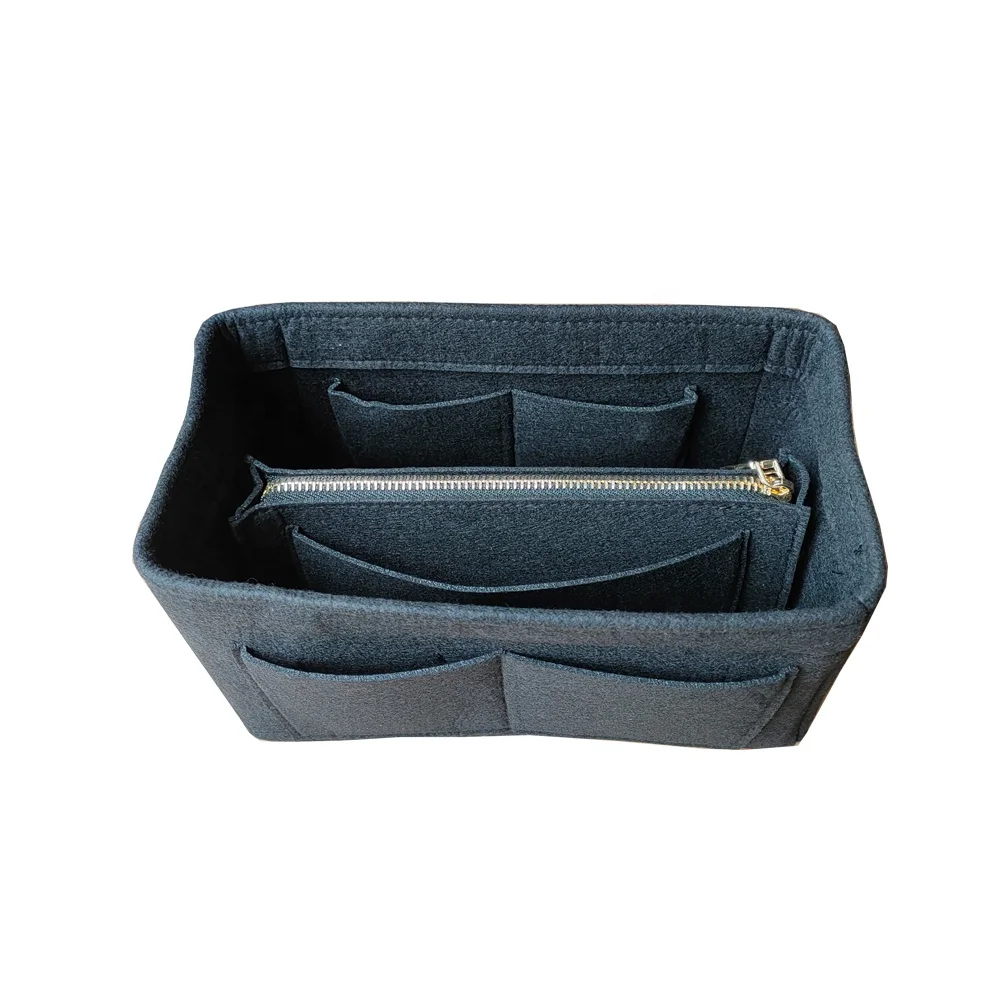 

Customized Felt Organizer Bag Purse Insert Organizer For Handbag, Green