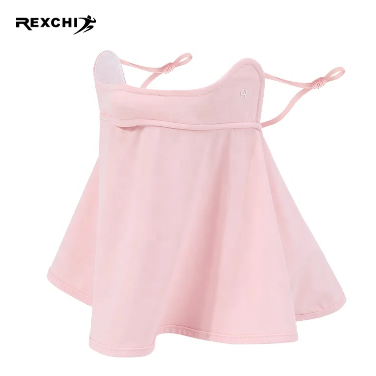 

REXCHI XKZ43 Custom Multifunctional Solid Color Ice Silk Face Mask Bandana Women Cycling Sports Sun Block Bandana for Girls, Has 8 colors