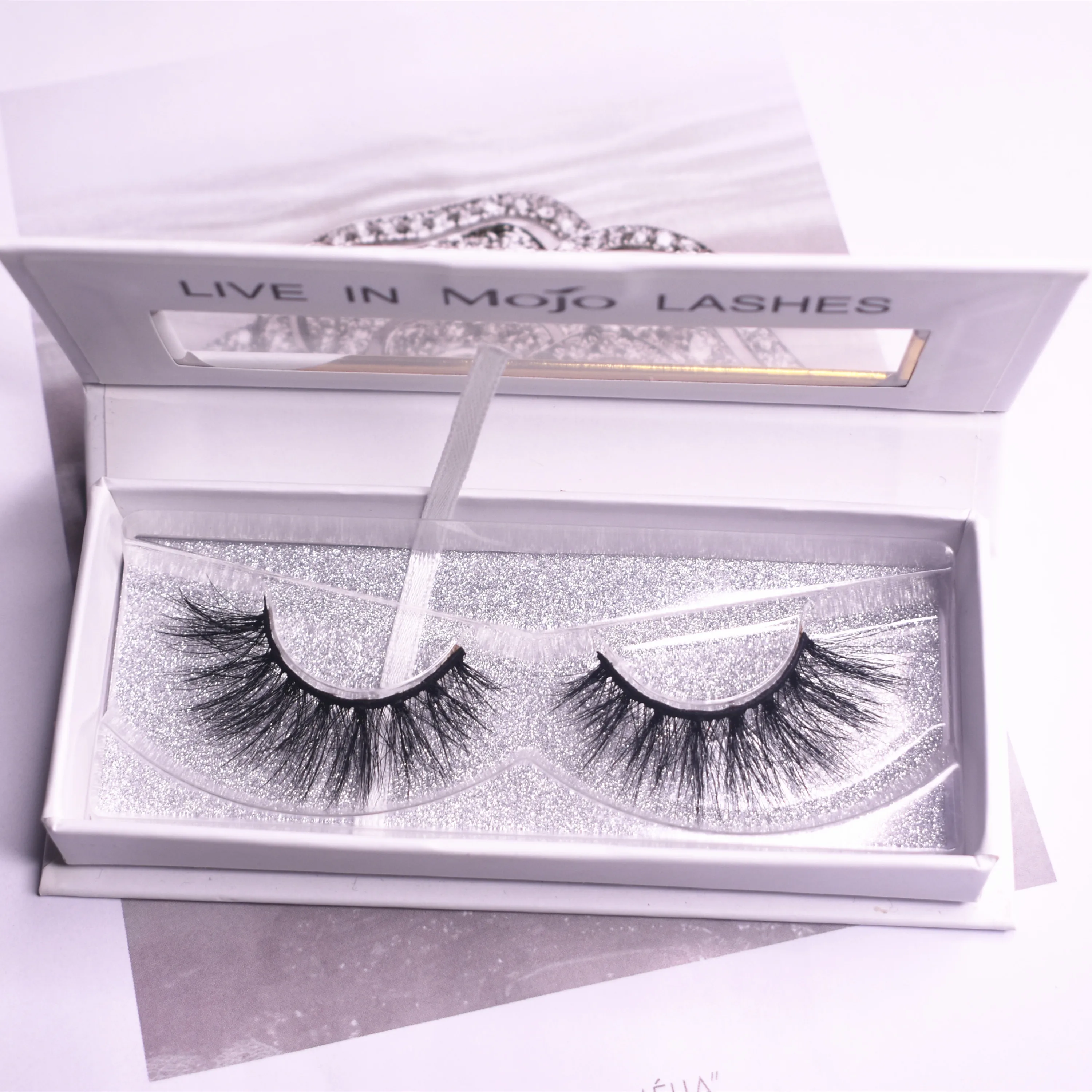 

3D silk faux mink eyelashes vendor customized boxes lashes packaging fluffy 6D styles