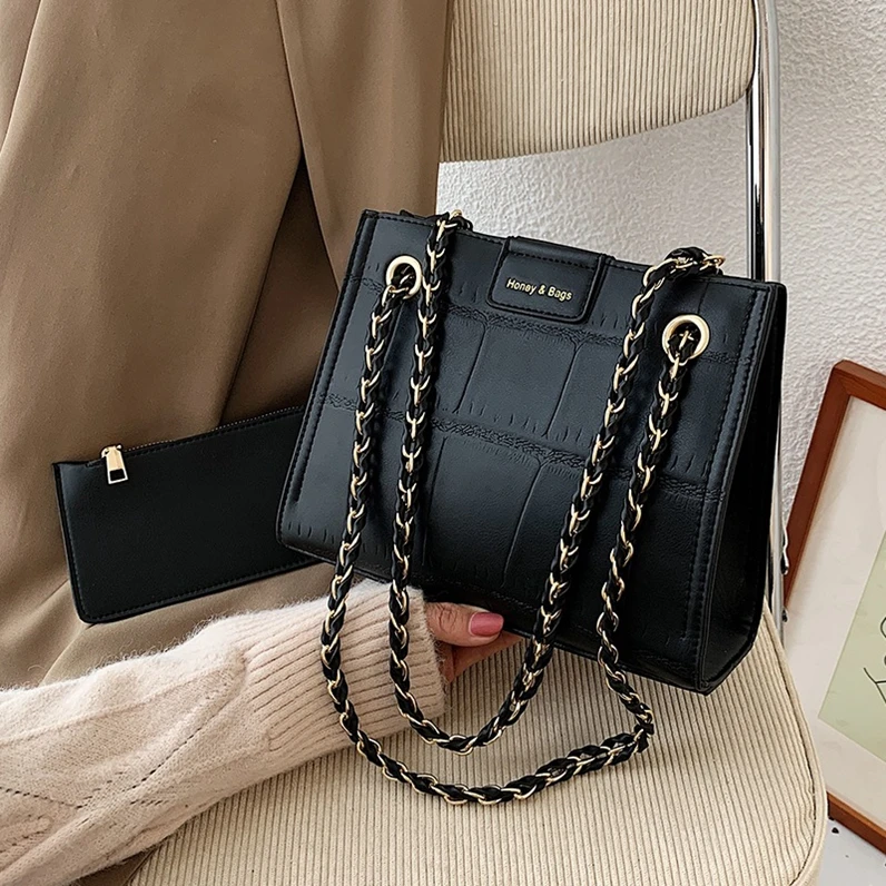 

XP1107 2020 new Korean style bags large capacity messenger shoulder bag women's chain tote bag