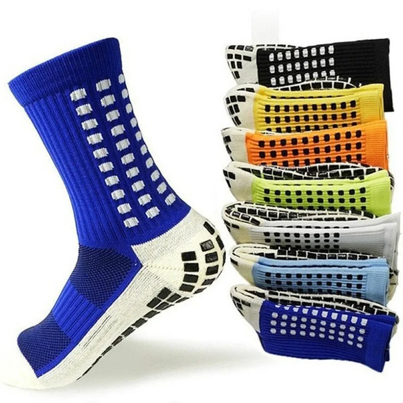 

Custom logo OEM thick basketball sport socks men athletic grip anti slip towel bottom soccer stripe socks, Multi color