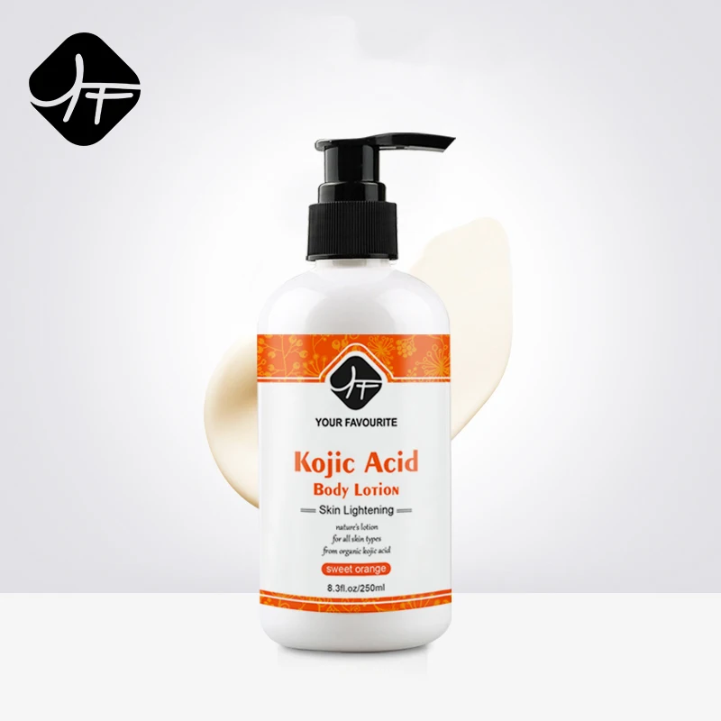 

OEM kojic acid Natural organic arbutin and niacinamide lightening gold korean body lotion and body spray set, Light yellow color