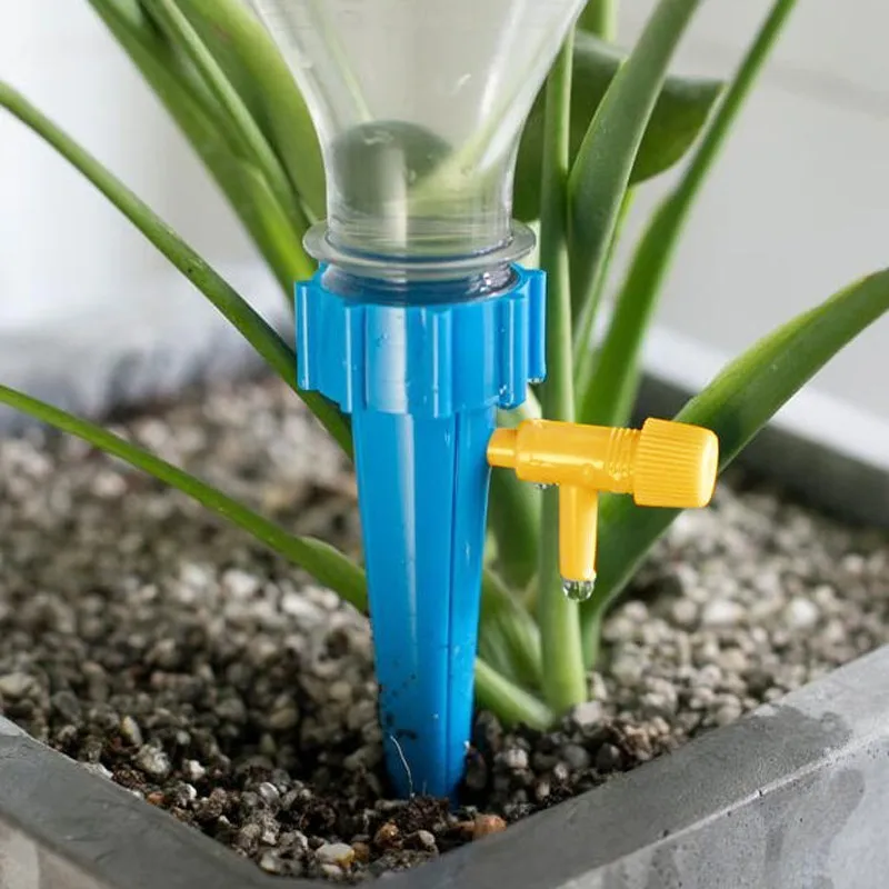 Plant Water Funnel Flower Drip Spikes Automatically Watering 1/6 12 Pcs 