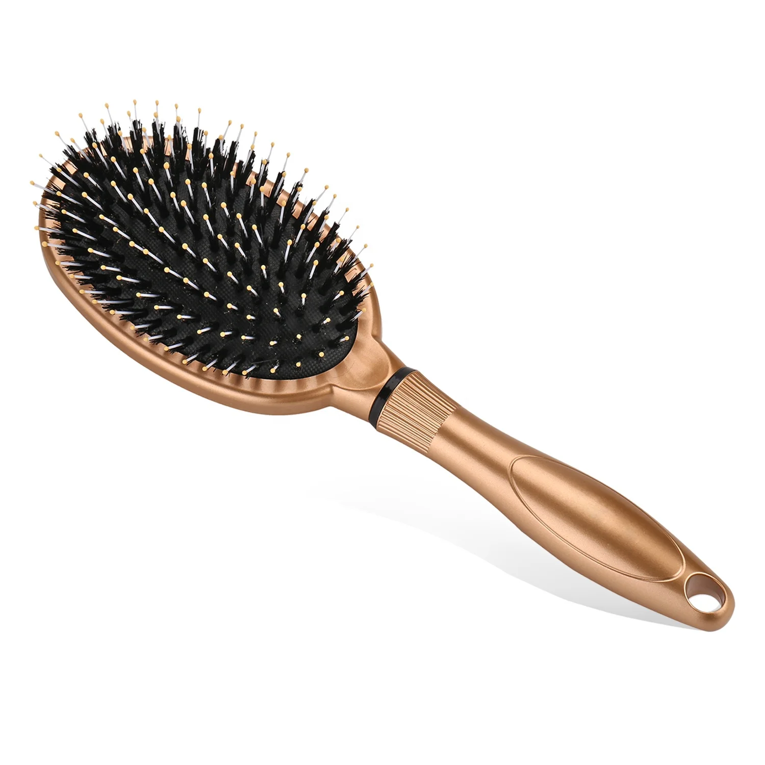 Customized hairbrush cushion plastic hair brushes hair brush natural bristle
