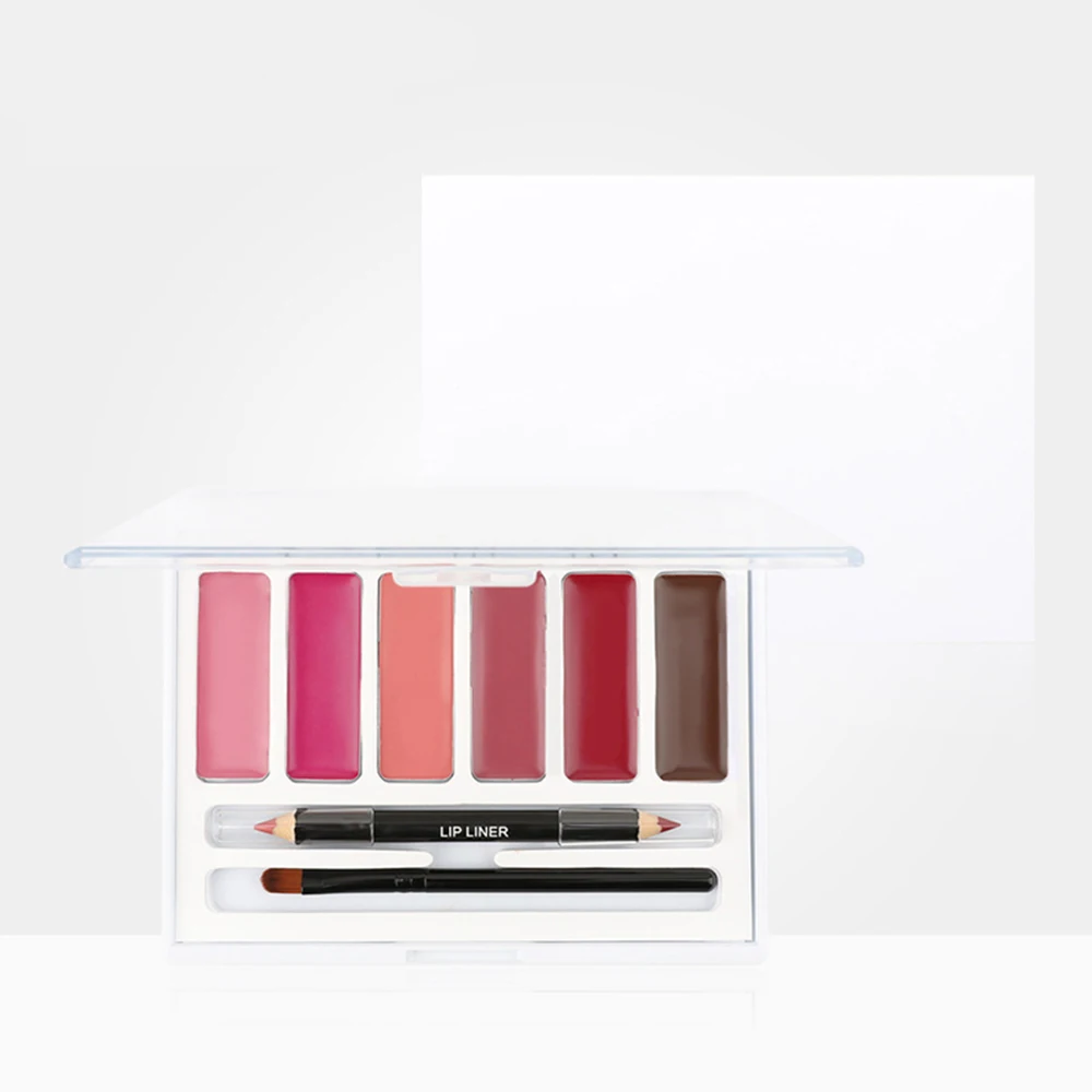 

Private Label 6 Color Lip Gloss Moisturizing Lip Liner Set Custom Bulk Makeup Make Your Own Logo