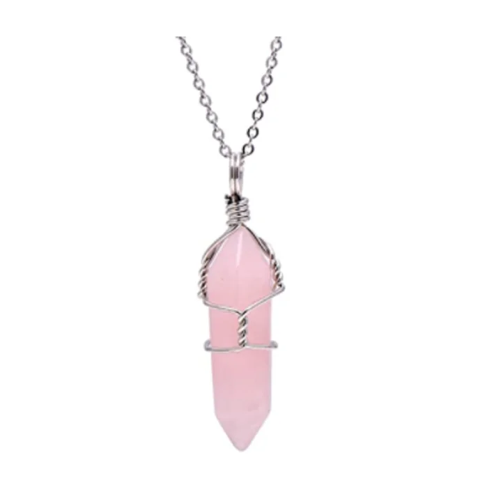

2021 Wholesale New Arrival Crystal Charm Necklace Chain Hexagons Geometric Pendant Necklace for Women