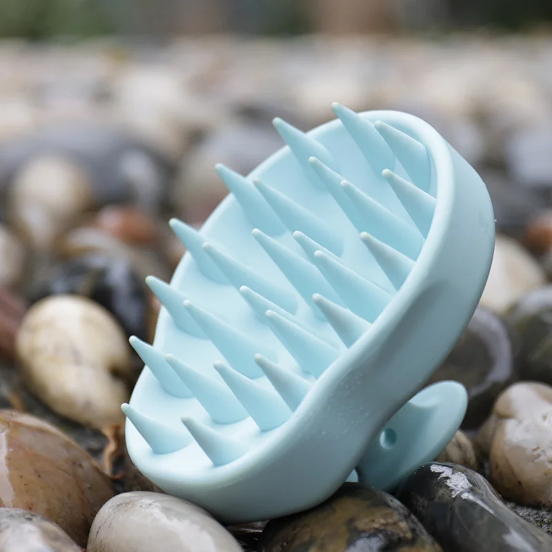 

Lohas Wholesale Soft Cleaning Brush Hair Scalp Massager Silicone Shampoo Brush Easy Clean Hair Brush, Customized color