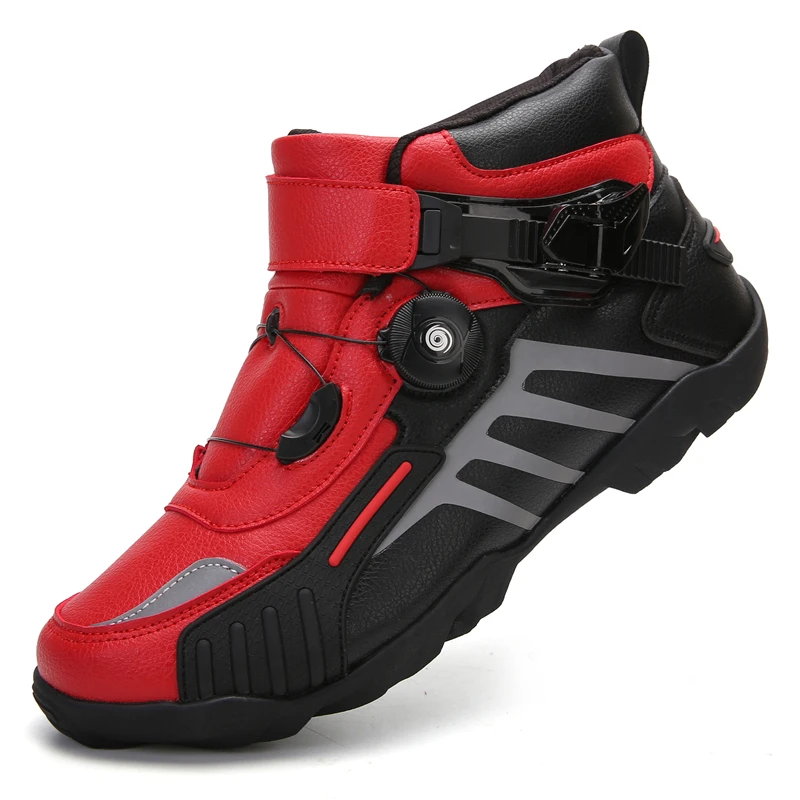 

Motorcycle Shoes Men/Women Ankle Locomotive Motocross Racing Boots Off Road Bike Shoe Self-Locking Ultralight Athletic