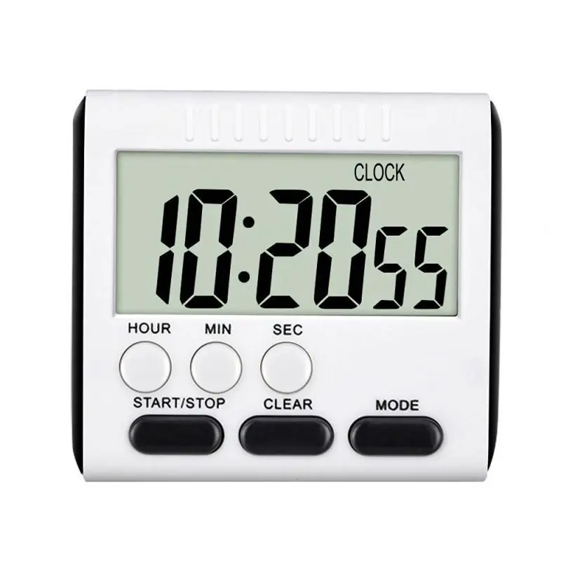 

Square LCD Digital Screen Kitchen Timer Digital Cooking Count Up Countdown Alarm Sleep Stopwatch Clock Function Temporizador