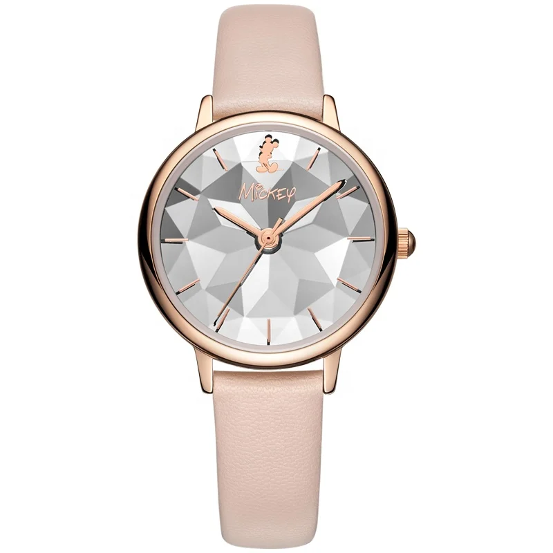 

New Stylish Glass Surface Custom Logo Wristwatches Women Ladies Watch Mickey Mouse
