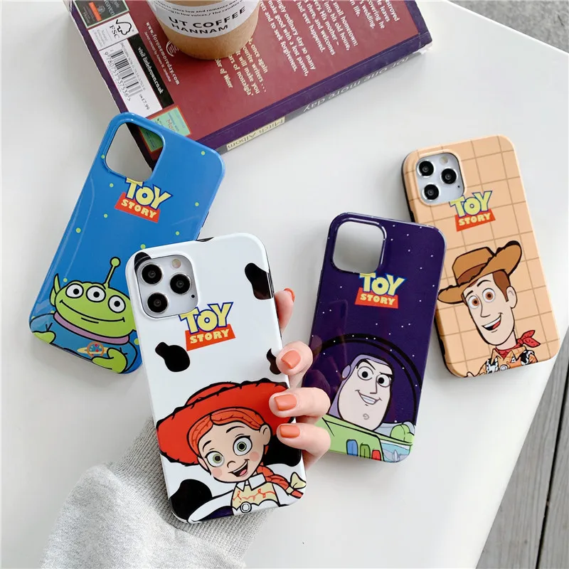 

Anime Toy Story 4 woody buzz aliens Jessie Phone Case For iPhone 12 Mini 12promax 11 XS X Cover free shipping, Colorful