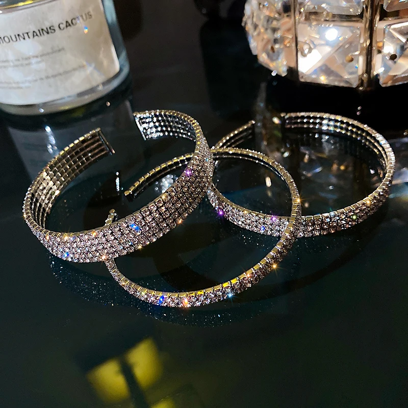 

fashion trendy crystal charm tennis bracelet women
