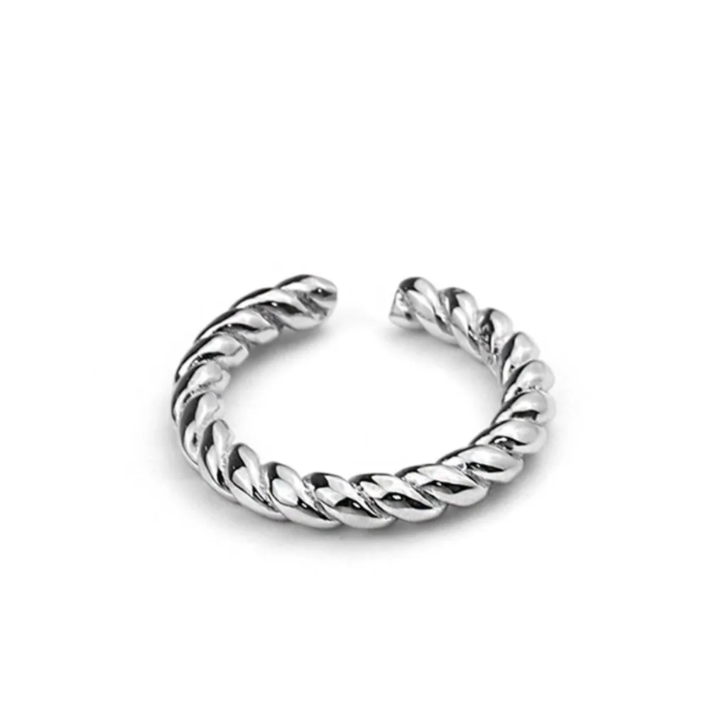 

Factory wholesale silver jewelry 925 Sterling Silver couples twist Ring