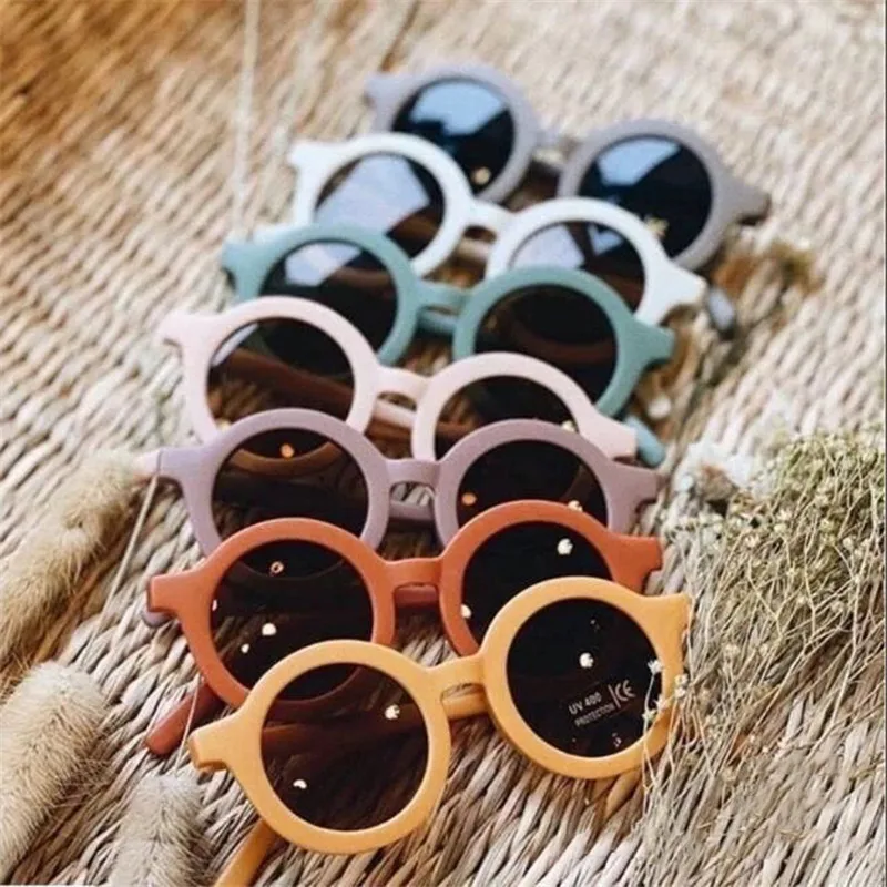 

New Fashion Boys Girl Cute Cool Sunglasses Kids Vintage Round Frame Light Sun Glasses UV Protection Children Eyewear