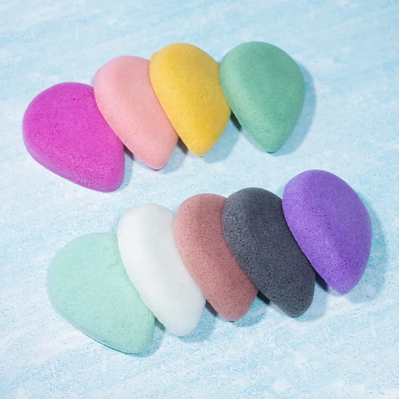 

Amazon Best Seller High Quality Organic waterdrop Konjac Sponge, Cutomized color