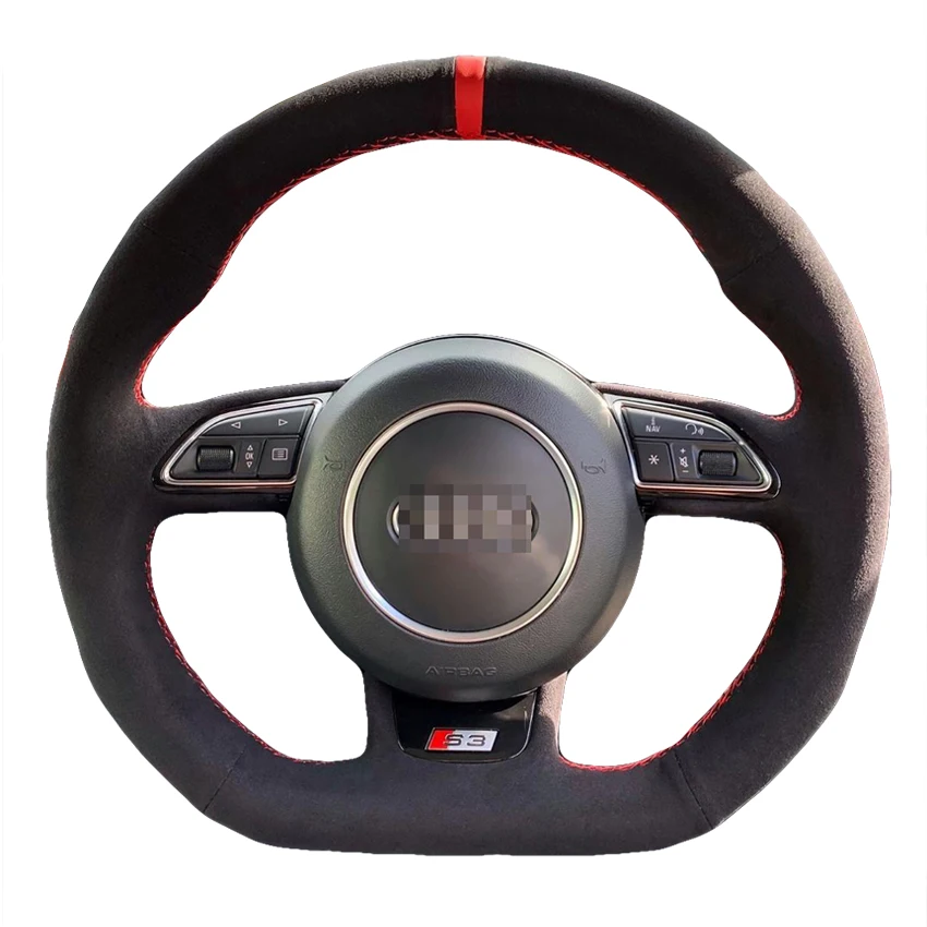 

Hand Sewing Stitched Soft Suede Steering Wheel Cover for Audi A5 A7 RS5 RS7 S3 S4 S5 S6 S7 SQ5