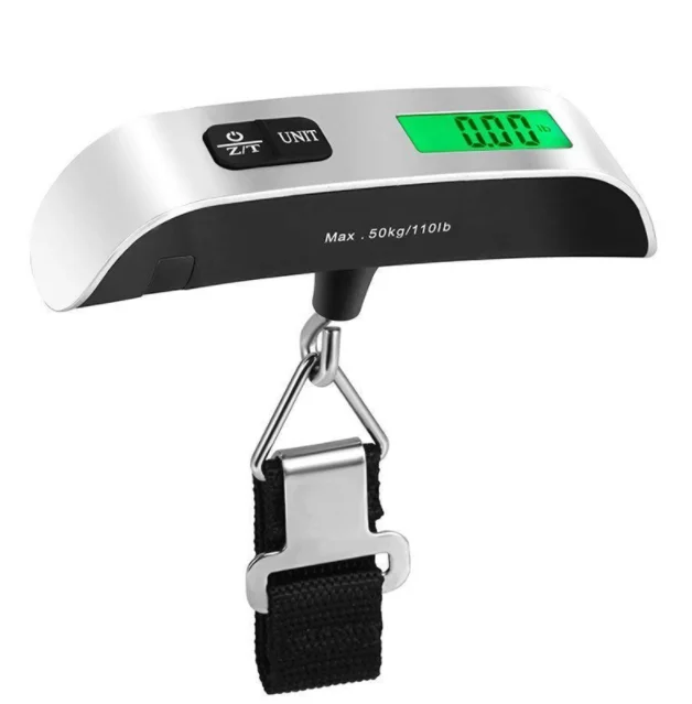 

Factory Wholesale 50kg LCD Digital Weighing Scale Stainless Steel Luggage Scale Mini Electronic Hanging luggage Scale