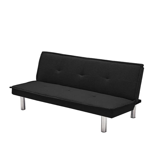 

Black Fabric Sofa Bed Convertible Folding Futon Sofa Bed Sleeper for Home Living Room