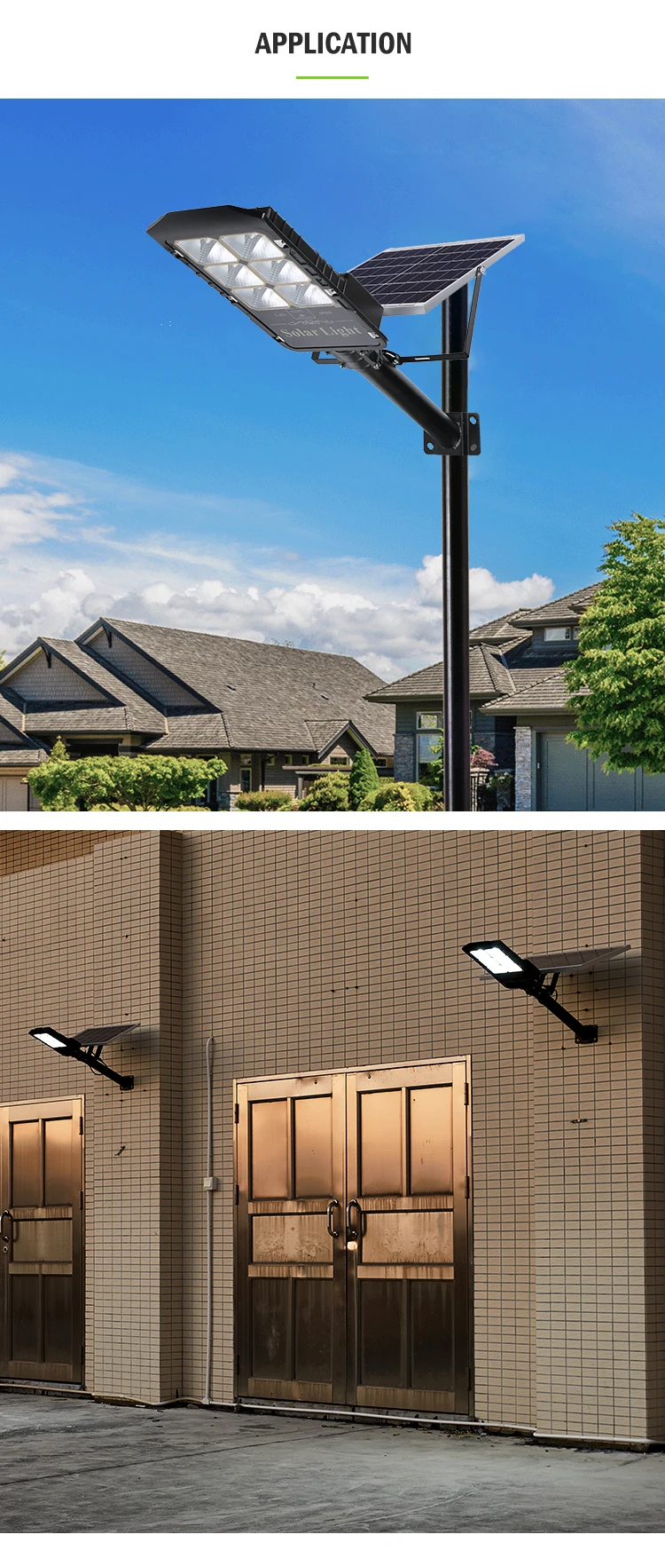 Separate Aluminium Ip66 Waterproof Motion Sensor 50w 80w 100w 150w 200w 300w LED Solar Street Light Fixture