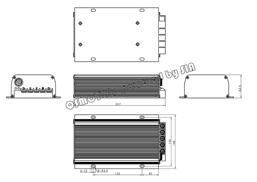 Bldc Motor Controller Sabvoton Svmc48060 60a Sine Wave Controller With Dongle Adapter For 1000w