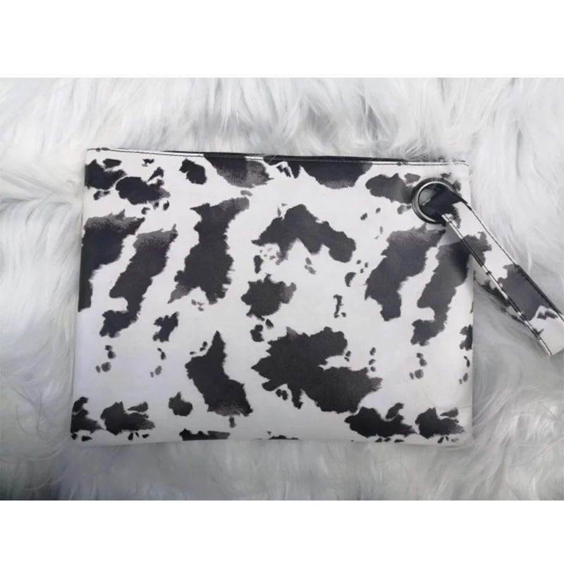 

New Designed Customized Cow Hide PU Baseball Fashionable Women Wristlets, As pictures