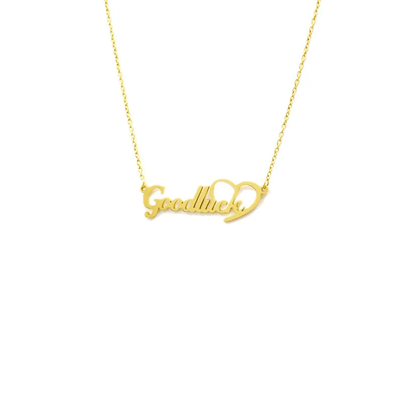 

Personalized Chain Name Initial Letter Gold Stainless Steel Fine Fashion Jewelry Custom Necklace for Women