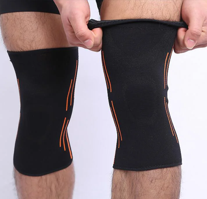 

Huanwei Nylon And Spandex Compression Knitting Knee Support Protector Sleeve For Brace Knee Pain Relief