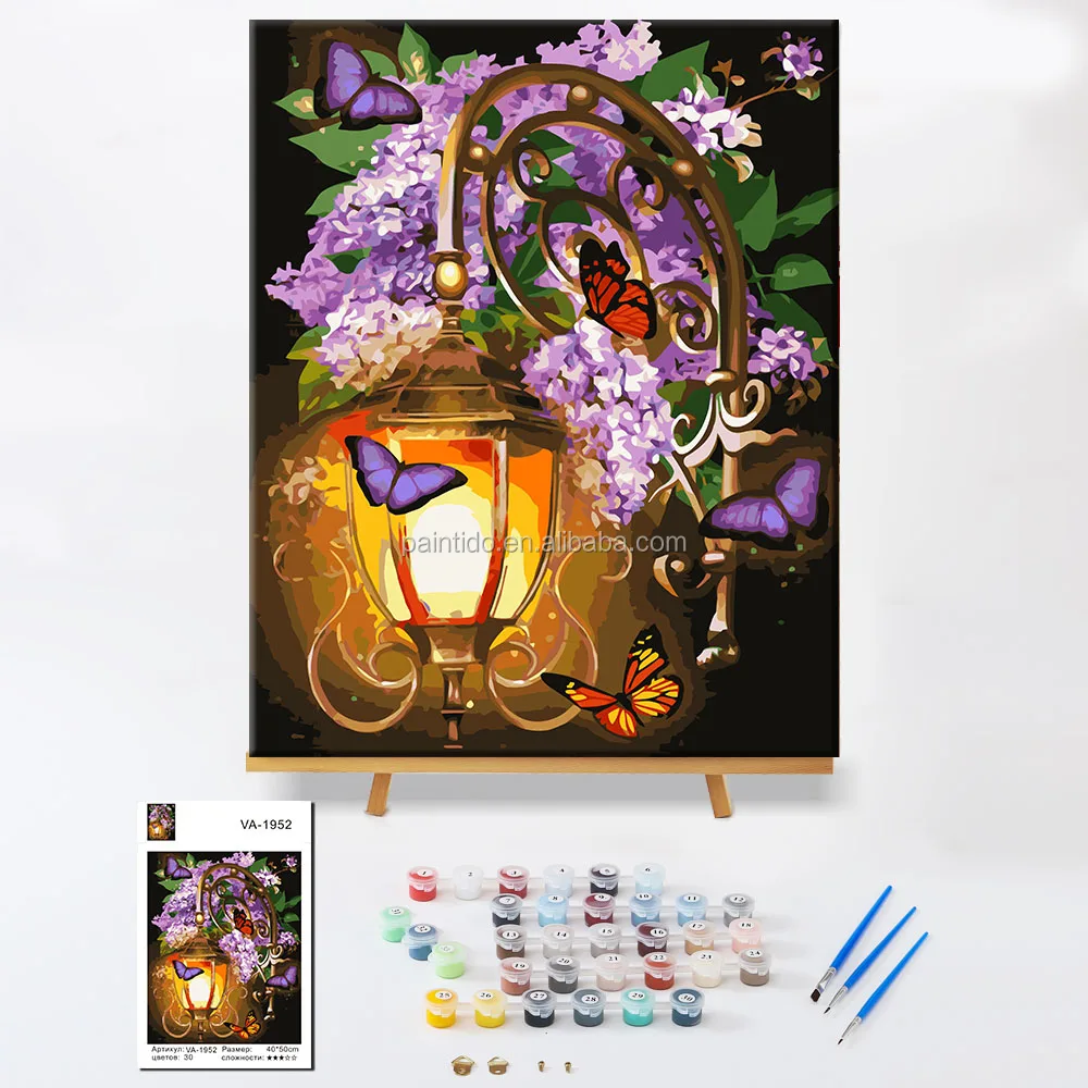 

Paintido supplies MOQ one piece decoration and hydrangea flower painting by numbers