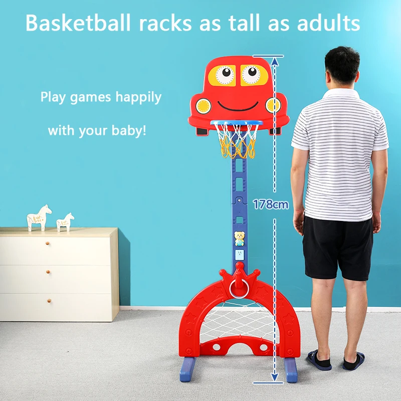 
Hot sell children toys box shooting frame indoor sports mini basketball hoop rack can lift plastic baby basketball stand 
