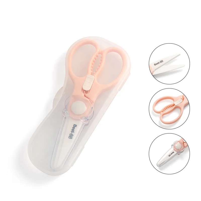 

Eliter Amazon Hot Sell In Stock Eco-friendly Baby Food Ceramic Scissor Scissors For Baby Food Scissor Babi Hygiene Kit