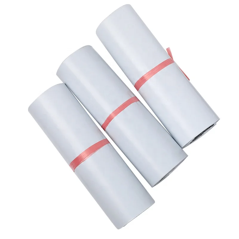 

Biodegradable white color sealable poly mailer bags with logo printing