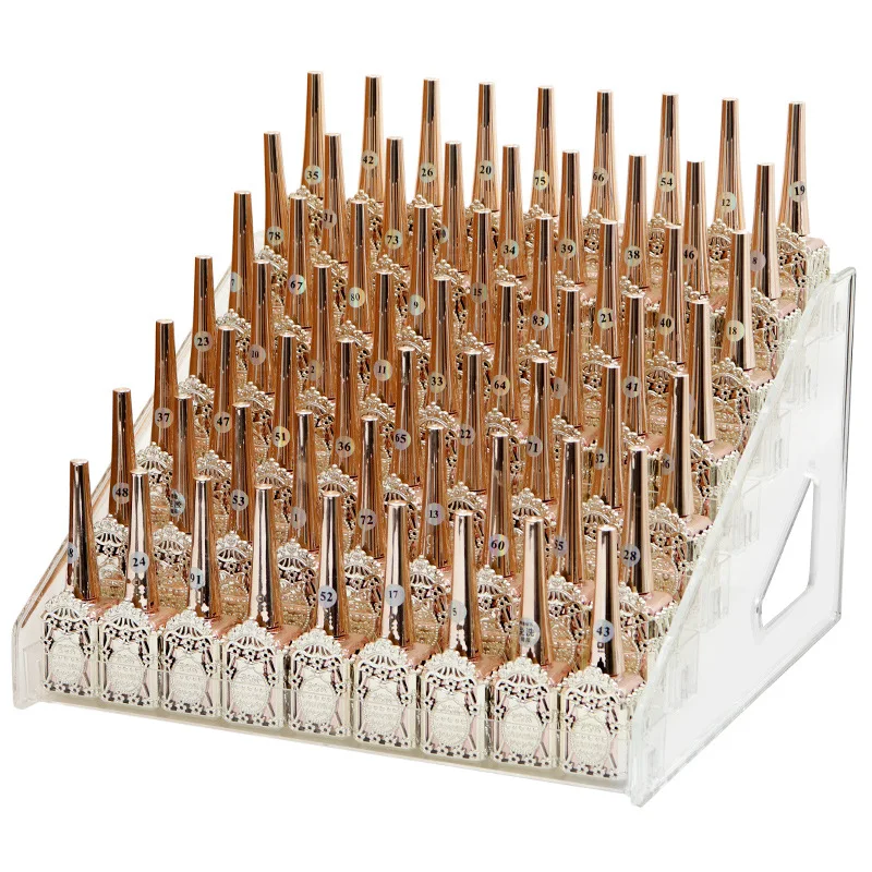 

3 To 7 Layers Acrylic Nail Polish Display Stand Clear Storage Box Salon Lipstick Holder Oils Shelf Makeup Storage, White