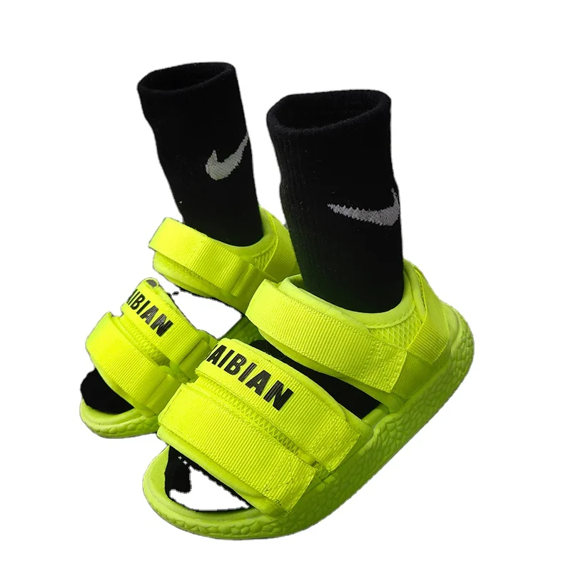 

Children's sandals summer new boys and girls soft-soled non-slip beach shoes for older kids in sports, 3 color