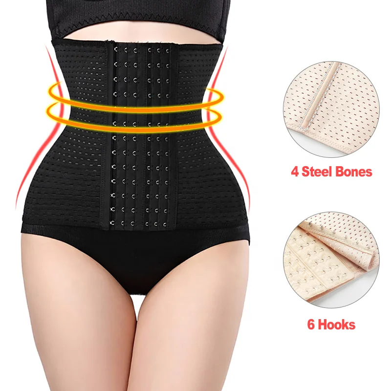 

XS-6XL DropShipping Private Label Steel Boned 6XL Custom Fajas Colombianas Body Shaper Plus Size Corset Waist Trainer With Hooks