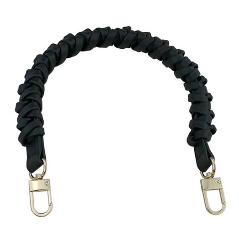 

Chinber Detachable Black Red Braided Leather Bag Strap Handbag Handle