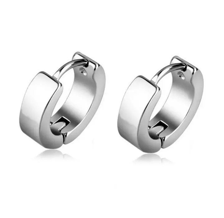 

Factory direct sale titanium steel Korean classic simple girls men's earrings piercing jewelry
