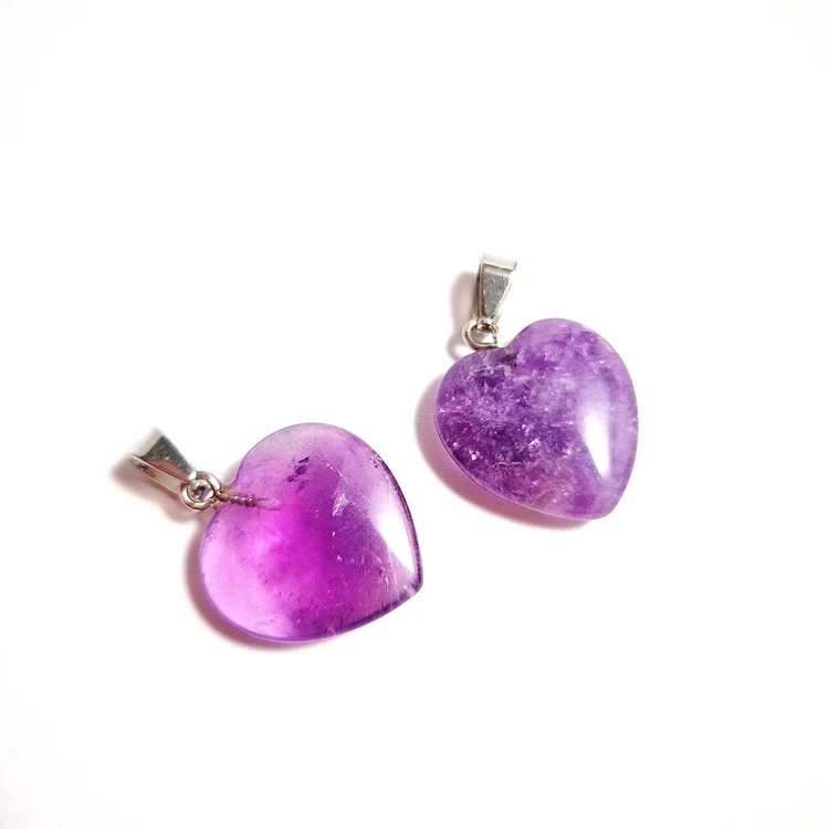 

Kids gifts gold amethyst heart shape pendant rose, Natural color pendant