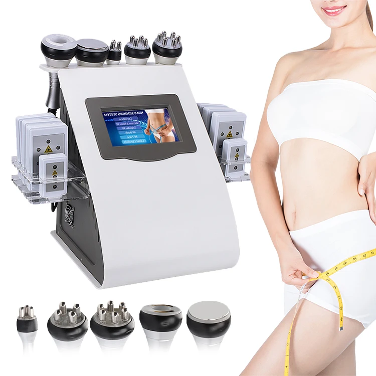 

6 In 1 Slimming Machine 80k RF Ultrasonic Lipo Laser Cellulite Body Sculpting Vacuum Cavitation System, White