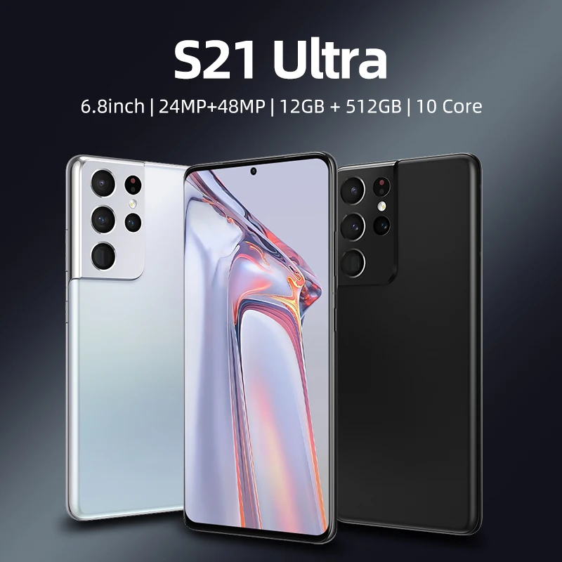 

New S21 Ultr cross border smart phone 6.7 inch 128GB 256gb popular 5g android cell telephone mobile phone factory low price