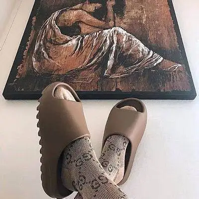 

drop shipping custom Unisex colorful inspired Slipper brown Slides for Men
