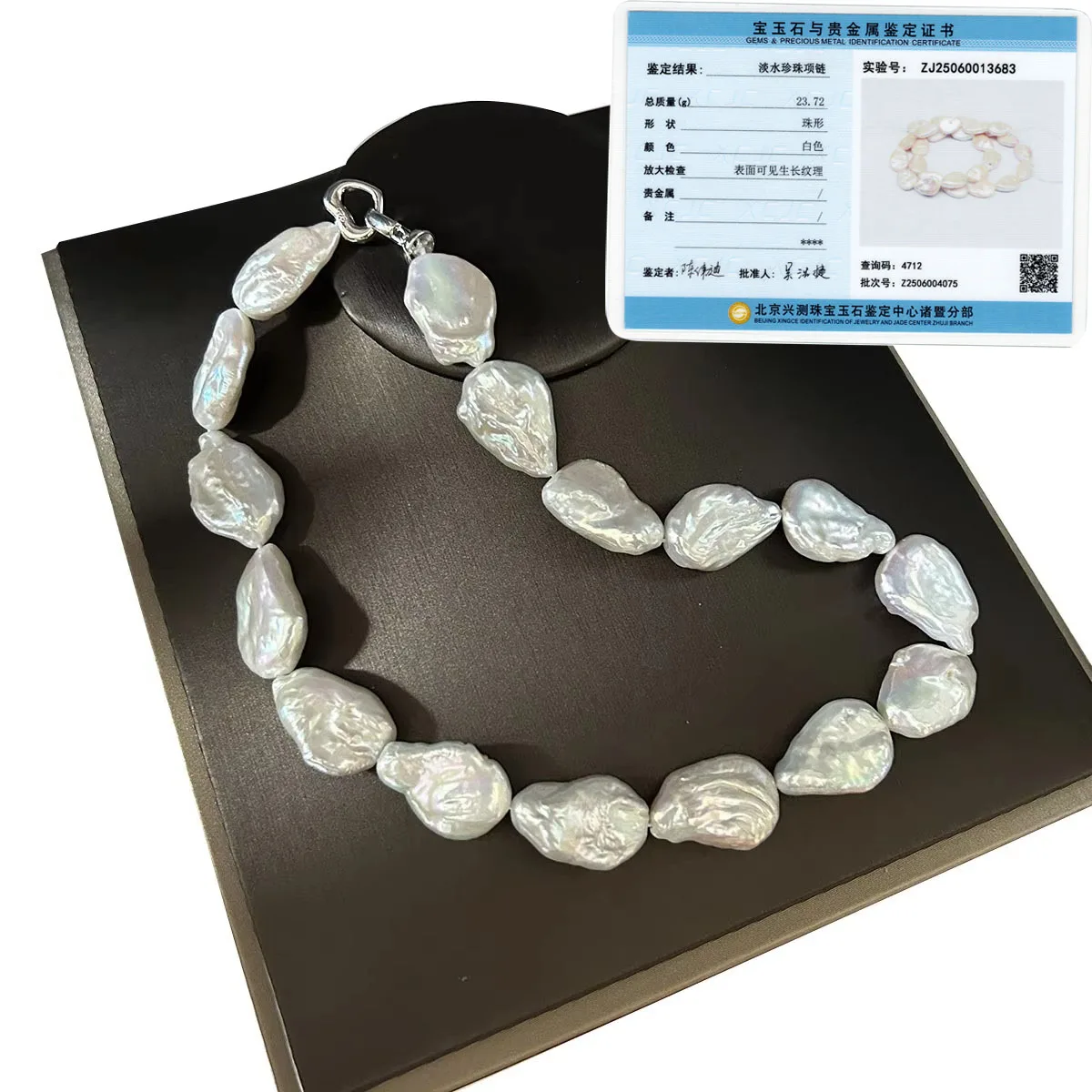 16-18 Inch 100% NATURE FRESHWATER Big Baroque PEARL NECKLACE-good Quality-Fashion Clasp Certificate Need extra Usd 4/pc