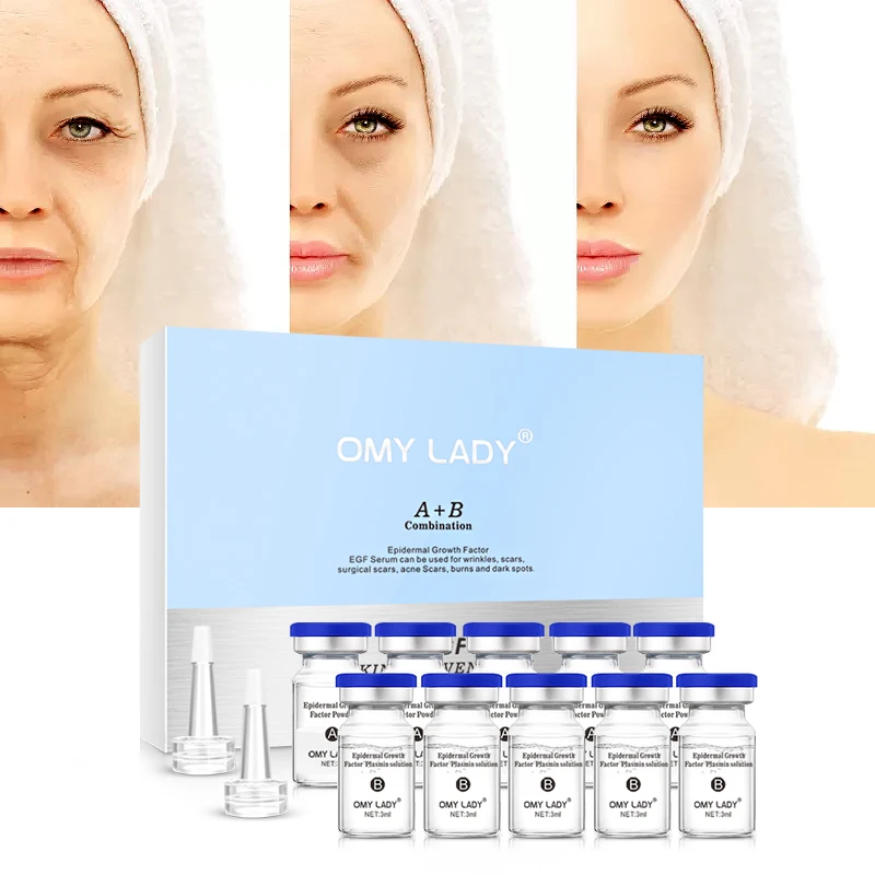 

omy lady custom logo & formula EGF skin whitening faciall serum set for acne scar